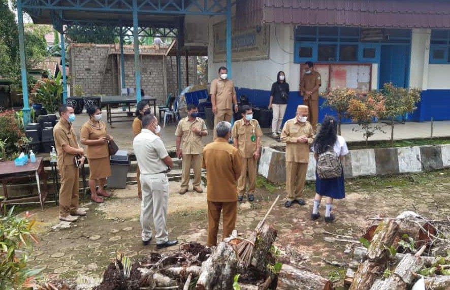 Wakil Bupati Pantau Pelaksanaan PTM Terbatas tahun 2022, Disdikbud Kubar : Sekitar 90 Persen Sekolah Siap Melaksanakan.